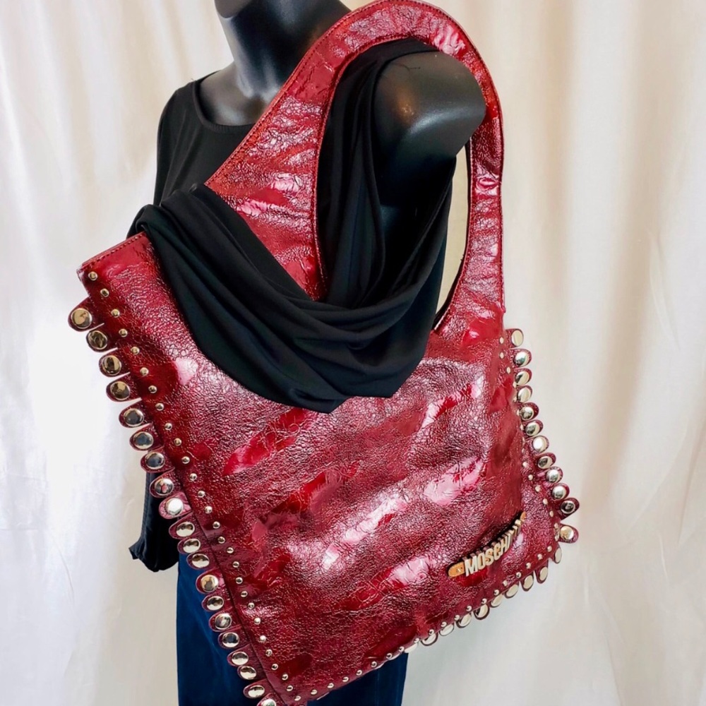 Moschino Red should/clutch handbag